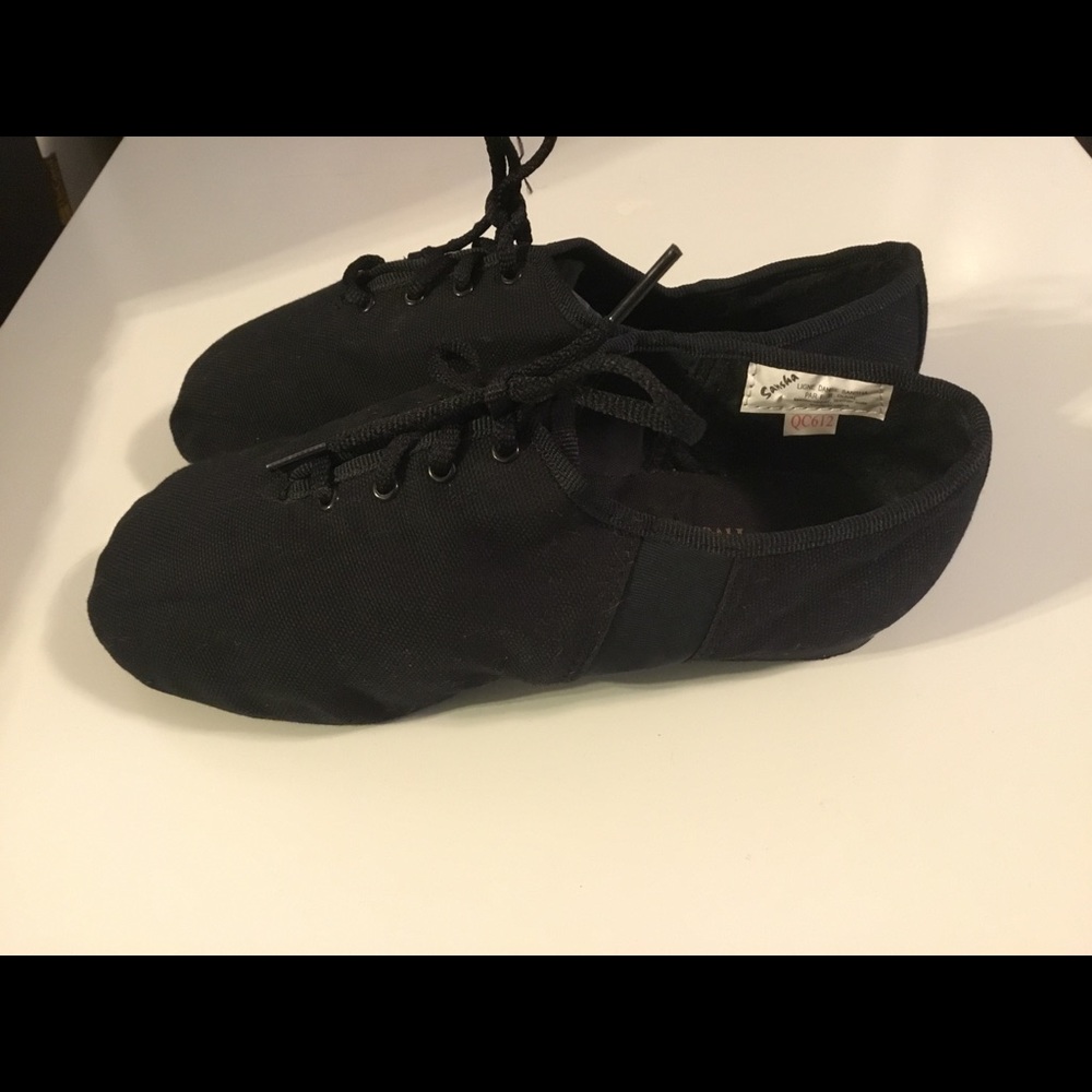 Brand New Sansha Tivoli Black Canvas Jazz Dance Shoes Size 12M